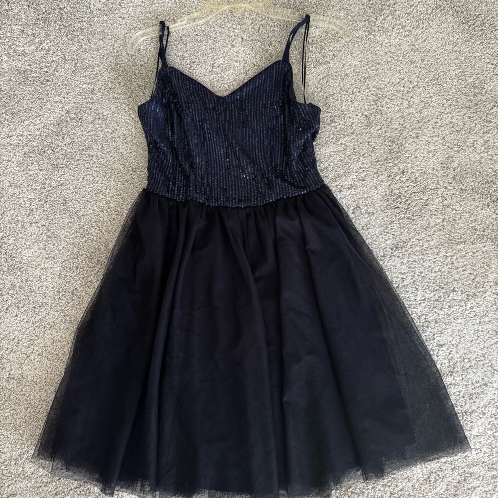 Blue Spaghetti Strap Sweetheart Sundress for Prom